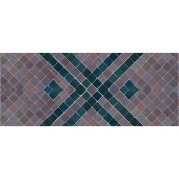 Mosaic House Moroccan tile Elysee 9-24 Panel Purple Sea Green  zellige, mosaic, zellij, field, pattern, glaze 